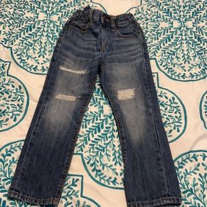 Boys distressed jeans with adjustable waist